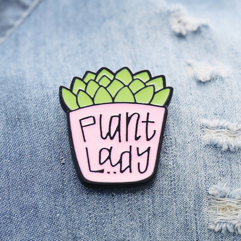 Plant Lady Enamel Pin